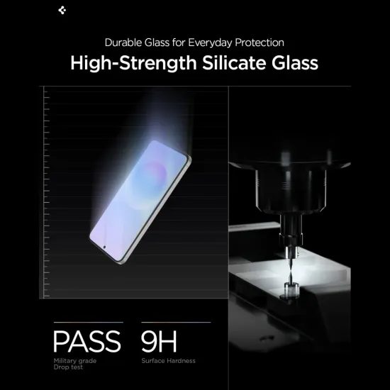 Spigen Glas.TR EZ Fit Pro z aplikatorjem, 2 kosa, Zaščitno kaljeno steklo, Samsung Galaxy A57 5G