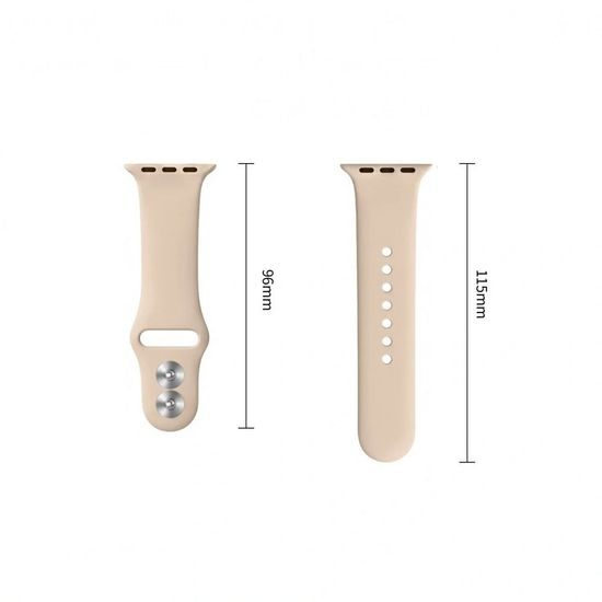Tech-Protect Silicone Bandje voor Apple Watch 8 / 9 / 10 / 11 / 12 / SE / Ultra (40 / 41 / 42 mm) - Lichtbruin
