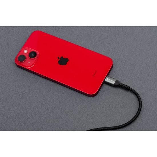 Forcell F-Energy καλώδιο USB A - Lightning, 2,4A, 12W, 0,25 m, μαύρο