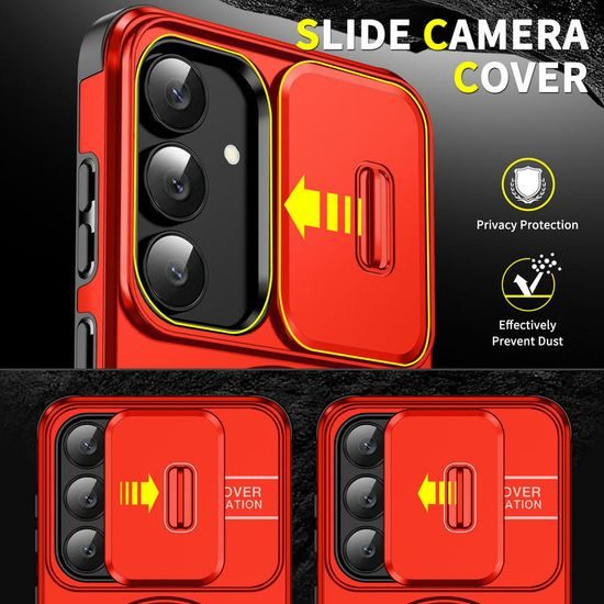 Husă Camslide Stand, Samsung Galaxy S25 FE / S26 FE, roșu