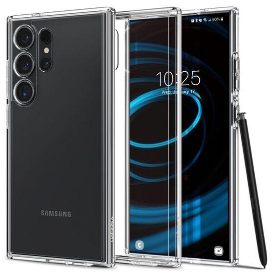 Hibrid Spigen Ultra ovitek za mobilni telefon, Samsung Galaxy S24 Ultra, prozoren
