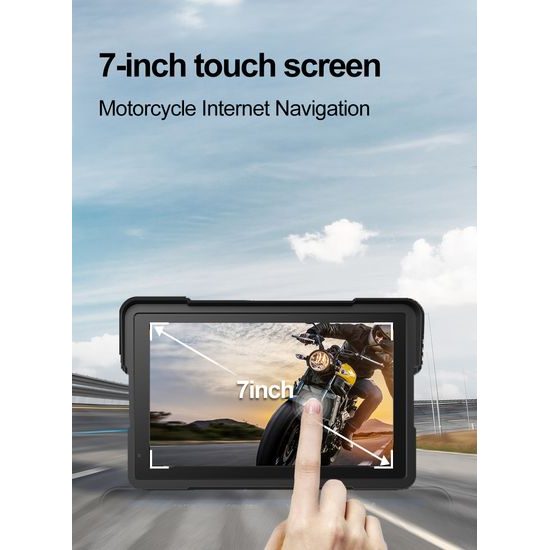 Motociklistički 7" CarPlay zaslon s bežičnim Apple CarPlay i Android Auto