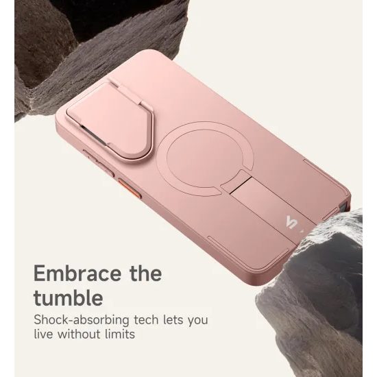 Suritch MagSafe Kickstand Camprotector tok Samsung Galaxy S26 Ultra, rózsaszín