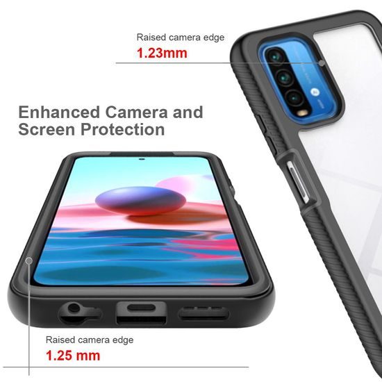 Techsuit Defense360 Pro + védőfólia, Xiaomi Redmi 9T / Redmi 9 Power, fekete