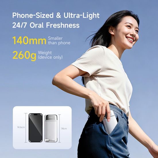 Deerma CY01 Ustni tuš, 8W, USB-C, zaščita IPX7, bela