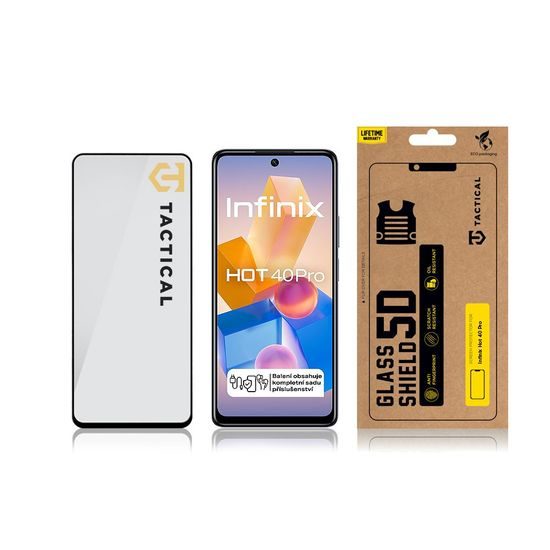 Tactical Glass Shield 5D steklo za Infinix Hot 40 Pro, črno