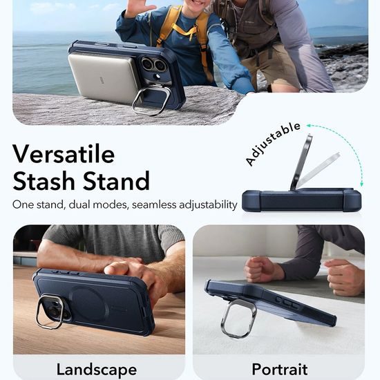 Θήκη ESR Cyber Armor Kickstand, iPhone 17, μπλε