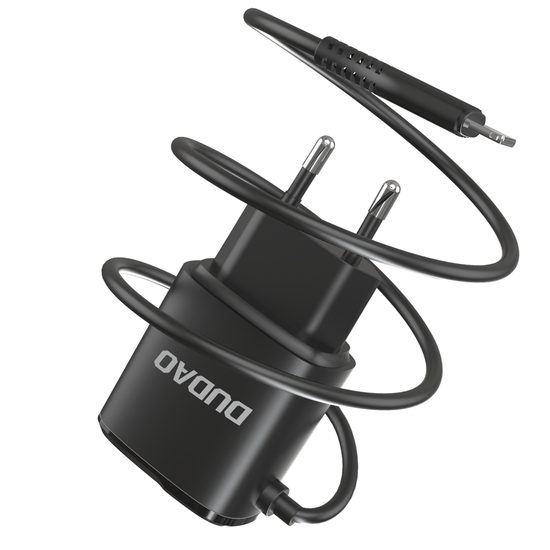 Dudao Lightning-Ladegerät mit 2 USB-Anschlüssen, 12 W, schwarz