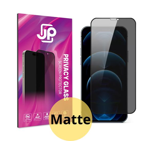 JP Matte Privacy Σκληρυμένο γυαλί, iPhone 12 Pro Max, μαύρο