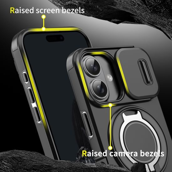 Camslide Stand obal, iPhone 16 Plus, fialový