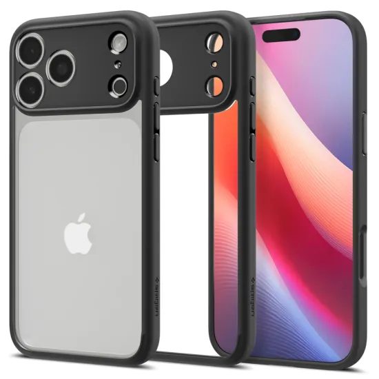 Spigen Ultra Hybrid Case für iPhone 17 Pro - Schutzhülle mit TPU und Polycarbonat - Schwarz