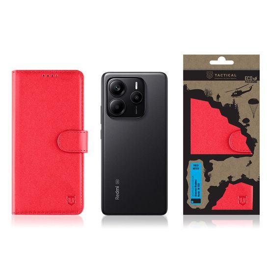 Tactical Field Notes púzdro, Xiaomi Redmi Note 14 5G, červené