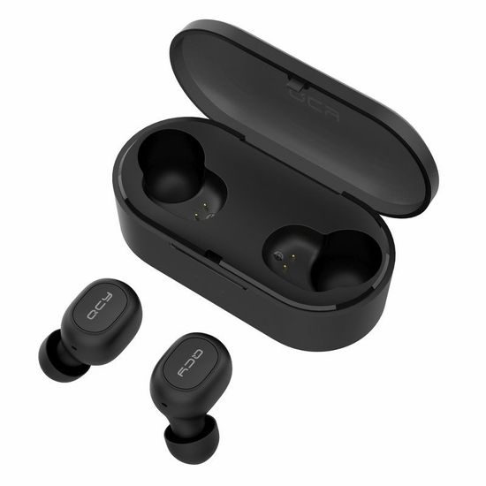 QCY T2C Vezeték nélküli fejhallgató TWS, Bluetooth V5.0, fekete