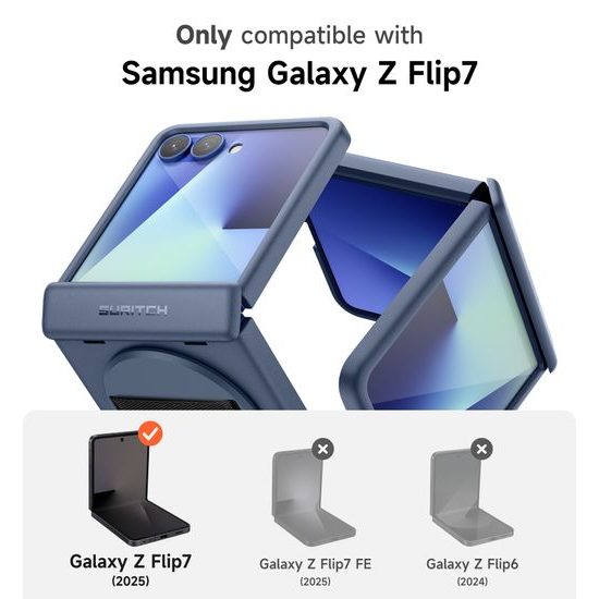 Suritch 360° Kickstand θήκη Samsung Galaxy Z Flip 7, μπλε