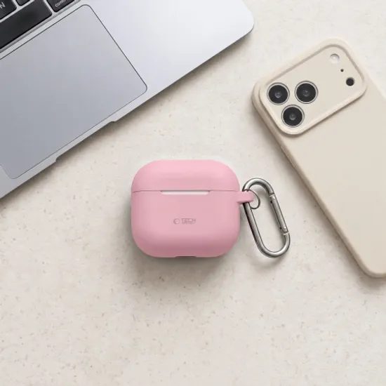 Tech-Protect Silikone Cover til Apple AirPods 4 / 5 - Lyserødt