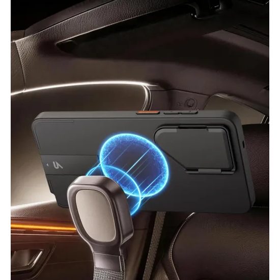 Suritch MagSafe Kickstand Camprotector tok Samsung Galaxy S26 Ultra, fekete