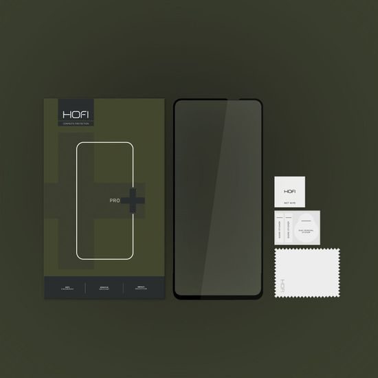 Hofi Pro+ Displayschutz aus gehärtetem Glas, Xiaomi Redmi Note 12S, schwarz