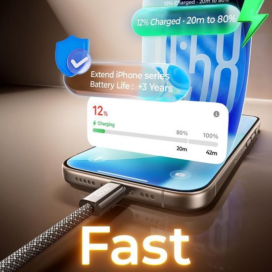 Lisen Datový kabel USB-C, 60 W, 480 Mb/s, 5 ks, 1 m / 1 m / 2 m / 2 m / 3 m, černý