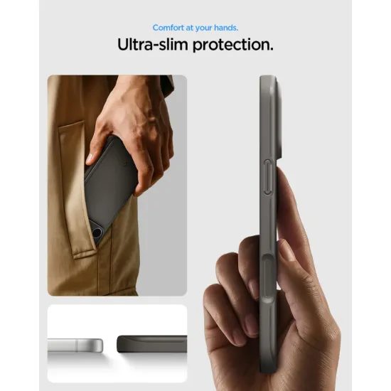 Spigen Thin Fit MagSafe, iPhone 17 Pro Max / 18 Pro Max, sivý