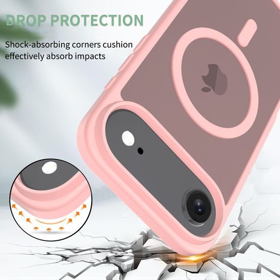 JP MagFit Colour MagSafe θήκη με μαγνήτη N52, iPhone Air, ανοιχτό ροζ