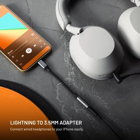 FIXED Link alumínium adapter Lightning - 3,5 mm-es jack, űrszürke