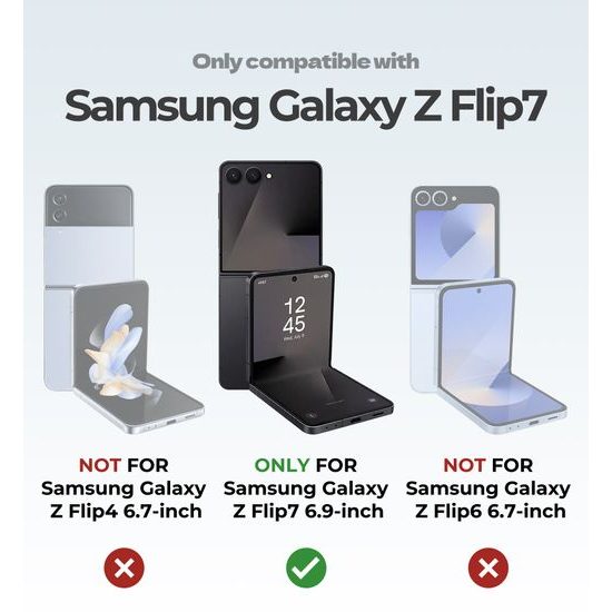 Dexnor 360 Kickstand obal Samsung Galaxy Z Flip 7, černý