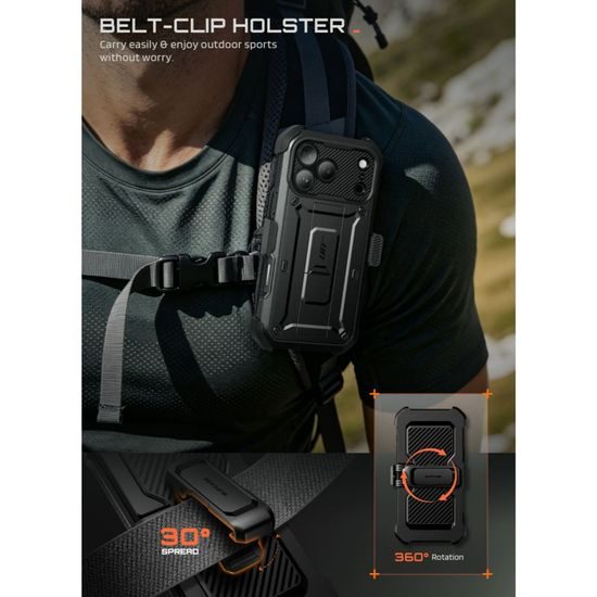 Supcase Unicorn Beetle Pro, iPhone 17 Pro / 18 Pro, černý