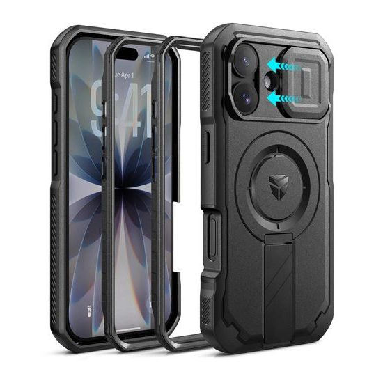 Dexnor MagSafe 360 Kickstand Camprotector husă iPhone 17 / 18, negru
