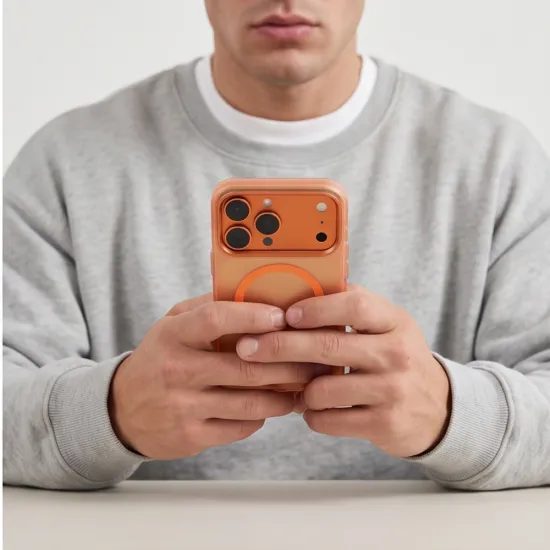 Tech-Protect MagZero MagSafe Case für iPhone 17 Pro Max / 18 Pro Max - Ultradünne Schutzhülle mit Metallrahmen - Matt Orange