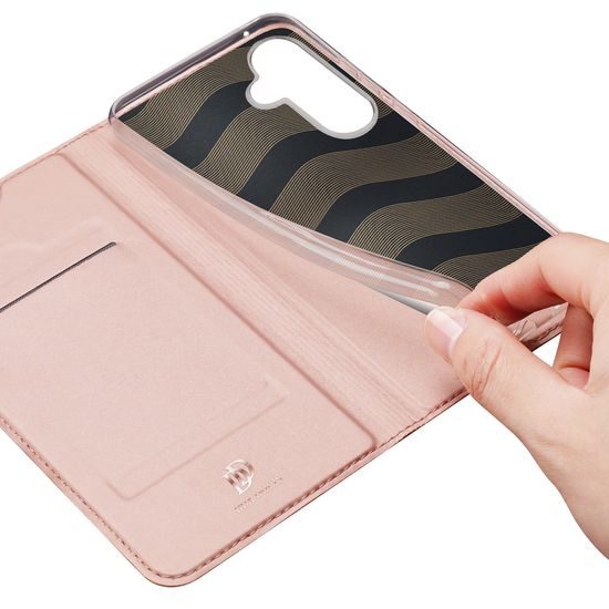 Dux Ducis Skin Pro, knížkové pouzdro, Samsung Galaxy S23 FE, růžové