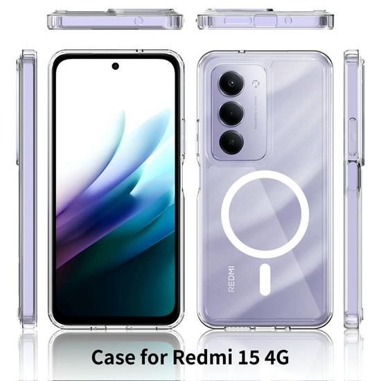 Διάφανη θήκη Magsafe, Xiaomi Redmi 15, διαφανής