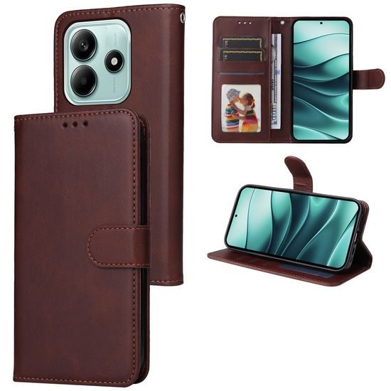 Μαγνητική Θήκη, Xiaomi Redmi Note 14 5G, καφέ