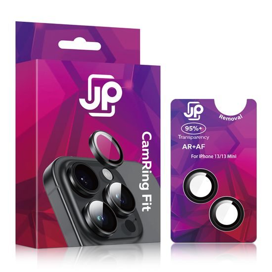 JP Camring Fit, προστατευτικό τζαμάκι για φακό κάμερας, iPhone 13 / 13 Mini, μαύρο