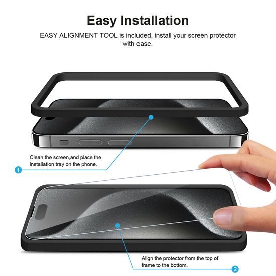 JP Mega Pack Kaljena stekla, 3 stekla za telefon z aplikatorjem + 2 stekli z lečami, iPhone 15 Pro