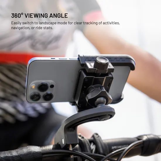 Univerzálny držiak mobilného telefónu na bicykel FIXED Bikee Plus Vista s uchytením na stred riadidiel, čierny
