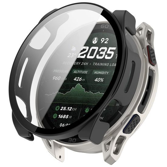 Techsuit Defense360 Pro Schutzhülle für Amazfit Cheetah 2 Ultra - Gehärtetes Displayschutzglas - Schwarz