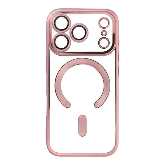 iPhone 17 Pro / 18 Pro dėklas – Electro Mag Cover MagSafe – rožinio aukso