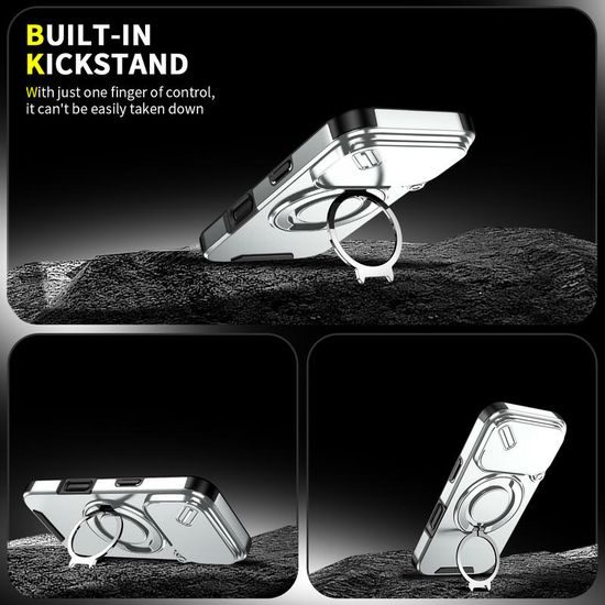 Camslide Stand etui, iPhone 17 Pro, srebrn
