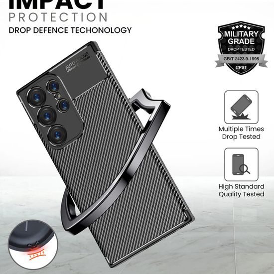 Techsuit CarbonFiber, Samsung Galaxy S25 Ultra, μαύρο