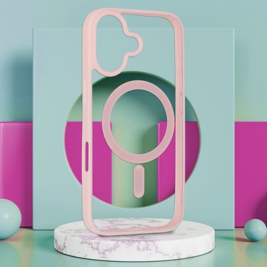 Θήκη Acrylic Color Magsafe, iPhone 17, ανοιχτό ροζ