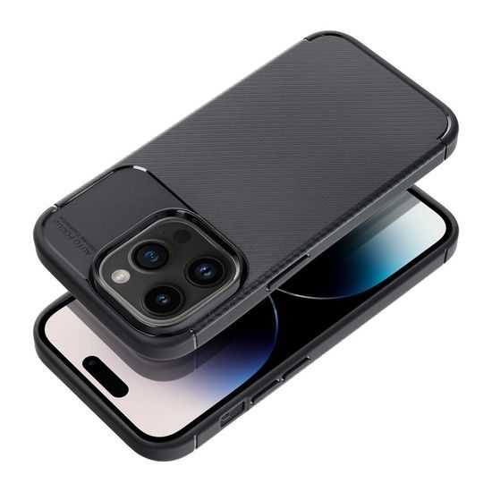 iPhone 17 Pro Max / 18 Pro Max vāciņš – Carbon Premium aizsargvāciņš – melns