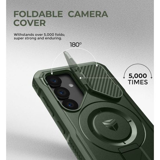 Dexnor MagSafe 360 Ständer Schutzcover Samsung Galaxy S25, grün