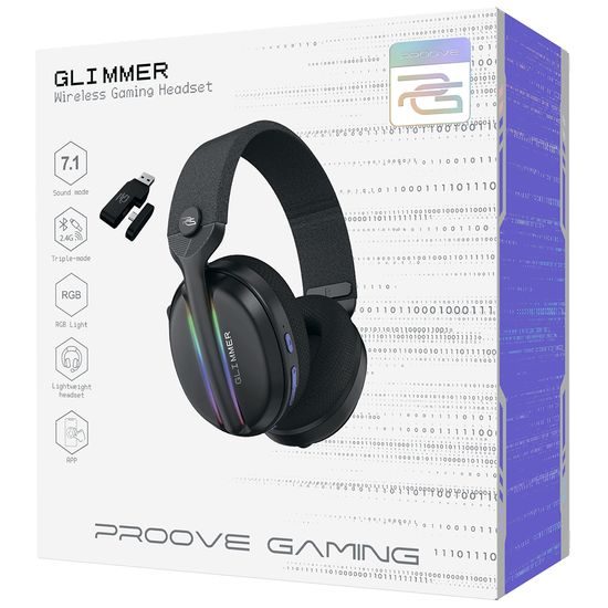 Proove Ακουστικά Gaming Glimmer με μικρόφωνο, μαύρα