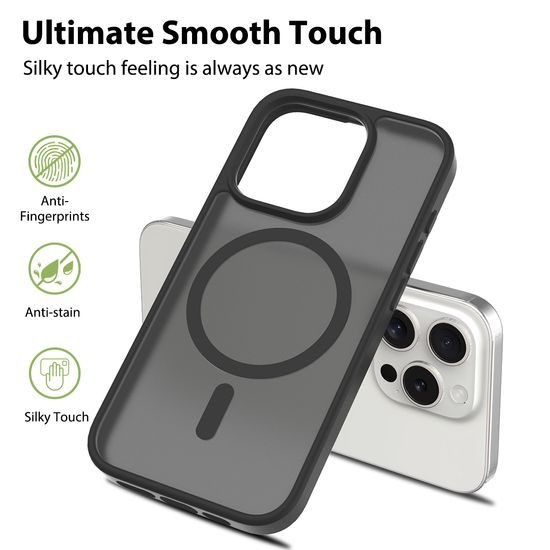 JP MagFit Colour MagSafe obal s N52 magnetem, iPhone 15 Pro, bílý