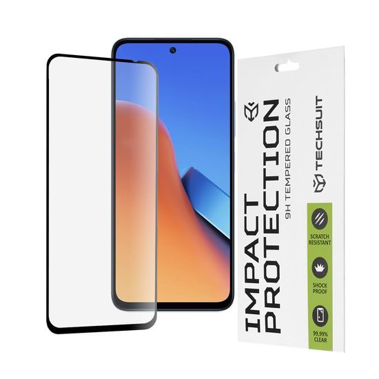 Techsuit 111D Προστατευτικό Γυαλί, Xiaomi Redmi 12 4G / 12 5G, μαύρο