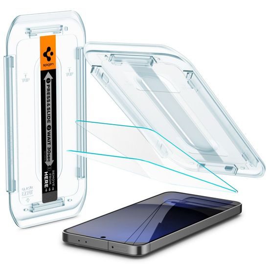 Spigen Glass.TR EZFit s aplikátorom, 2 kusy, Tvrdené sklo, Samsung Galaxy S24 FE