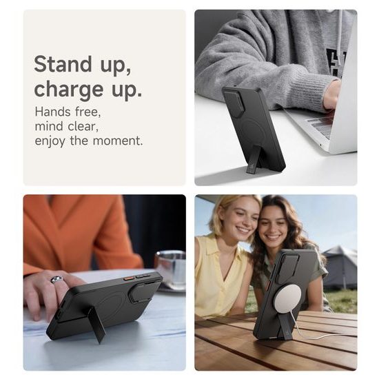 Custodia Suritch MagSafe Kickstand Camprotector Samsung Galaxy S26, nero