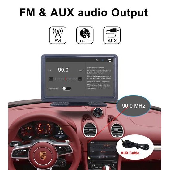 7" CarPlay zaslon za auto s bežičnim Apple CarPlay i Android Auto