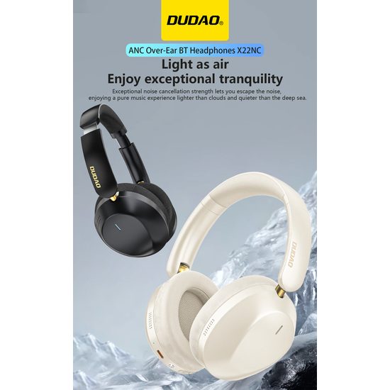 Dudao X22NC Bežične slušalice s ANC i Bluetooth 5.4, bijele
