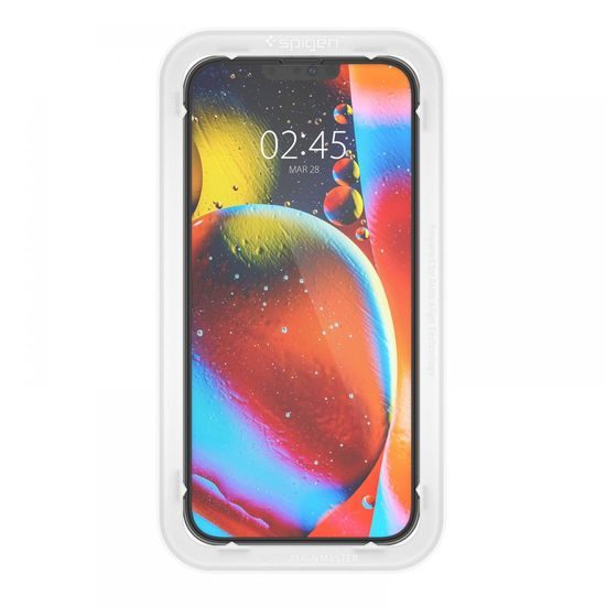 Spigen ALM Glass FC Folie de sticlă securizată 2 bucăți, iPhone 13 Pro Max / 14 Plus, neagră